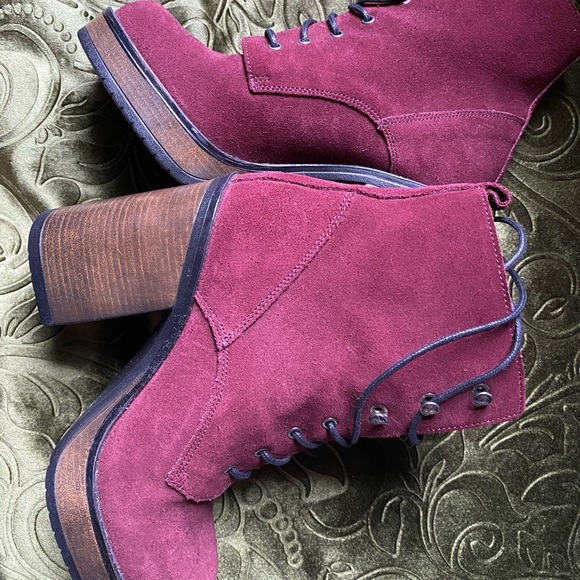 Shelly’s London | burgundy platform ankle boot - Picture 4 of 6